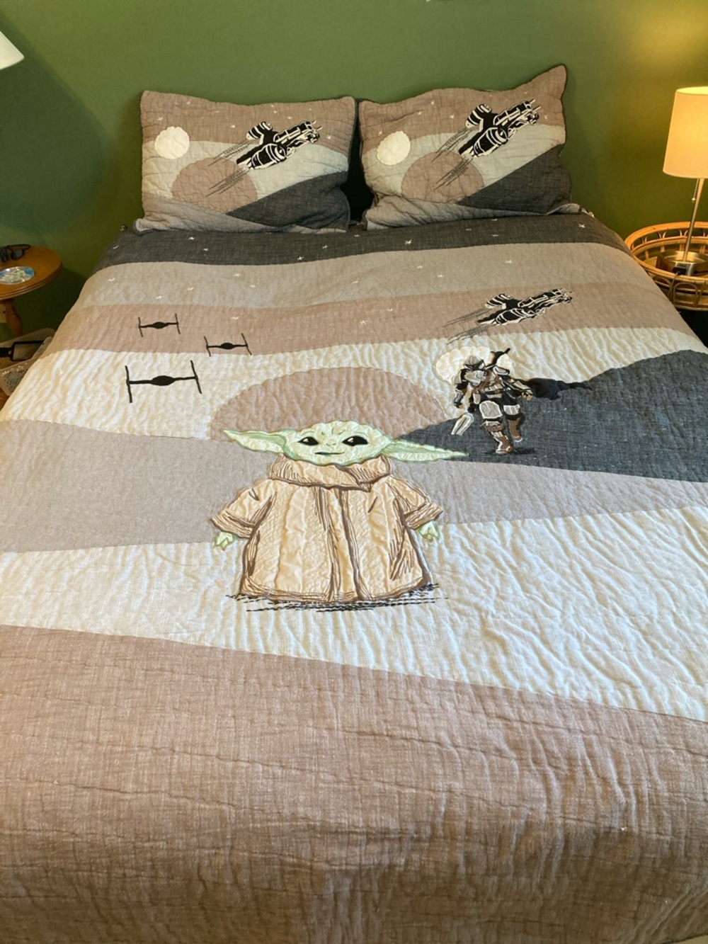 Pottery Barn Kids STAR WARS The Mandalorian Quilt Set *Hard to find*